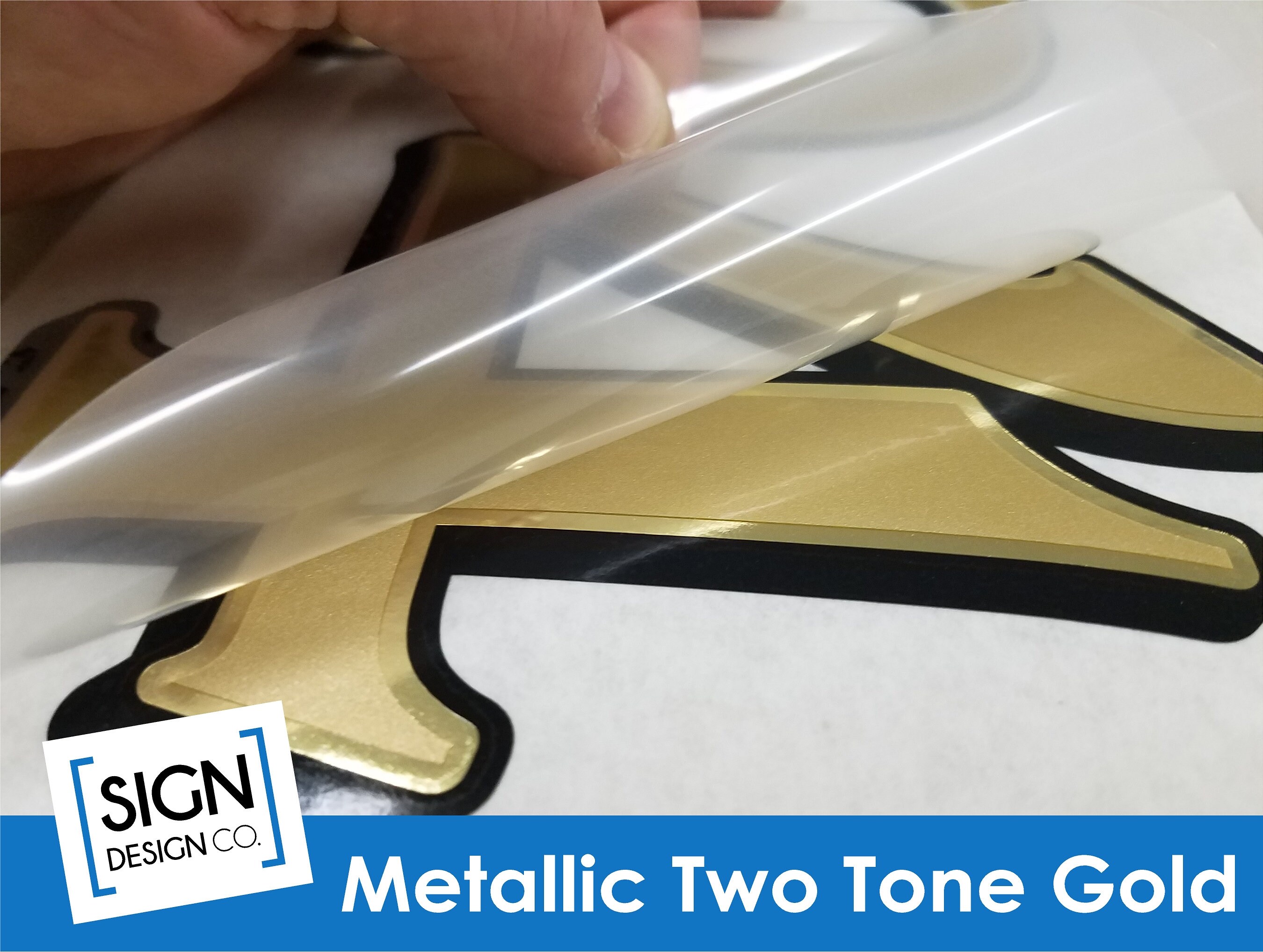 Mirror Gold Foil Metallic 2tone Home House Address Transom Number