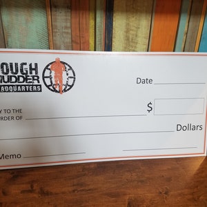 Jumbo Check - Fundraiser Check - Charity Check - Super Size - Re-usable ...