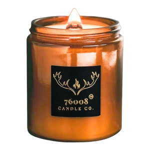 Vintage Leather Scented Candle | Masculine Candle for Men | Rustic Western Home Decor | Man Cave Candle | Long Lasting Strong Scent