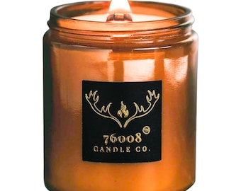 Sea Salt & Orchid Soy Candle: Coastal Spa Scent, Wood Wick