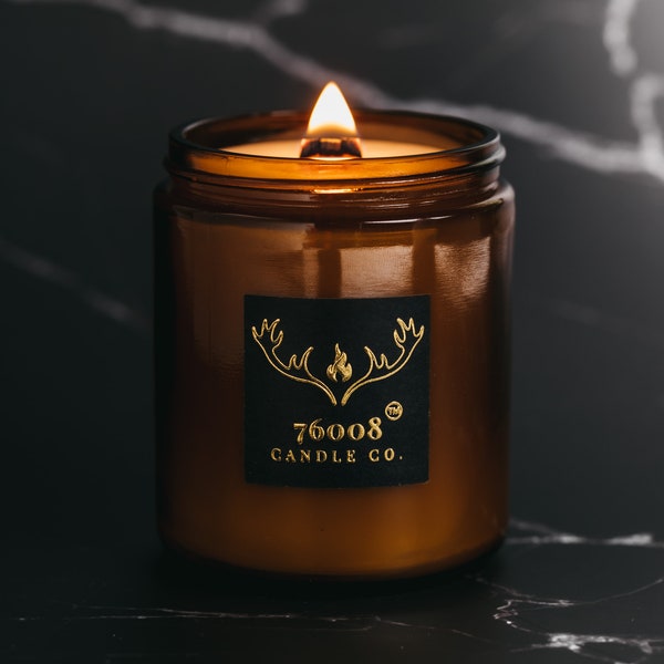 Leather + Vanilla (Leather and Lace) Soy Wood Wick Candle | Great gifts for Women | Mothers Day Gift | Gift for Mom