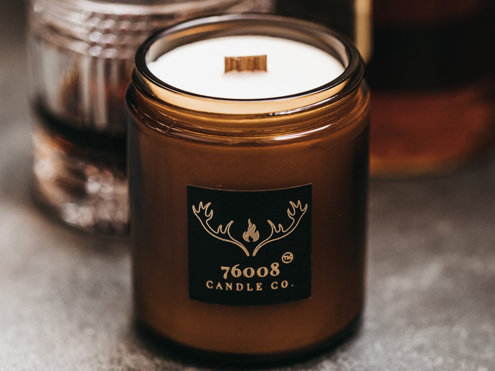 Scented Wood Wick Soy Candle / Hand Poured in Texas Etsy