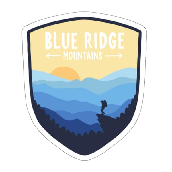 Blue Ridge Mountains -  Weatherproof Sticker