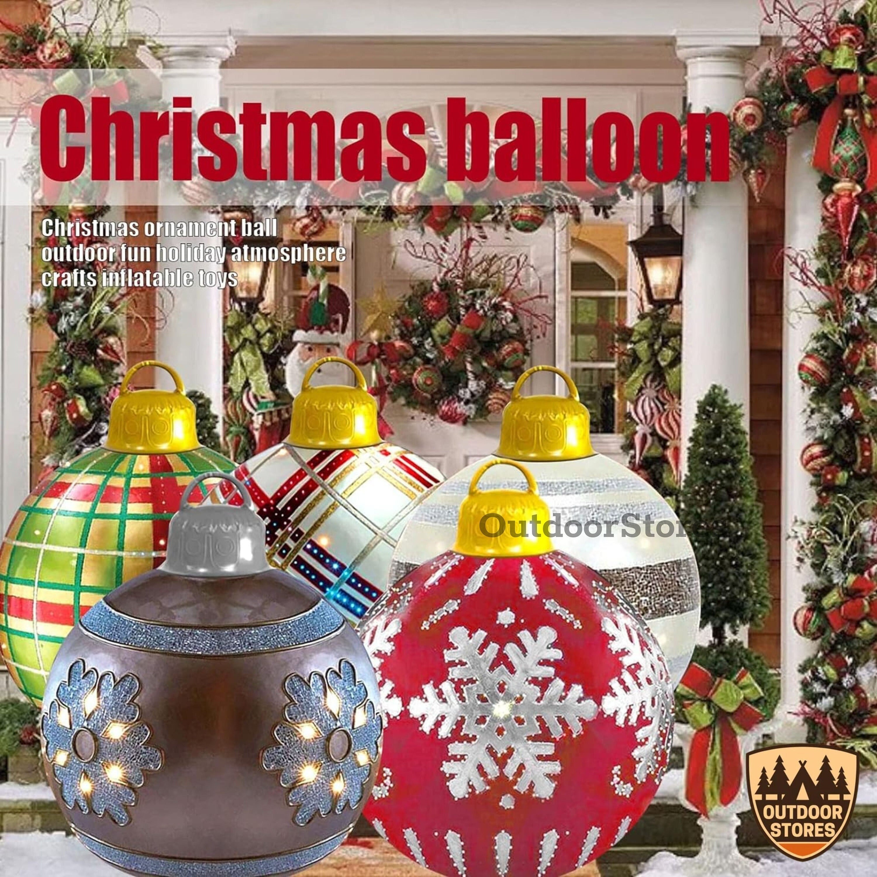 Giant Glitter Ball ornaments for holiday displays up to 84 diameter.