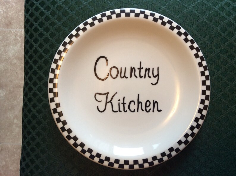 Country Kitchen Decorative Plate Wall Decor Display Plate Etsy