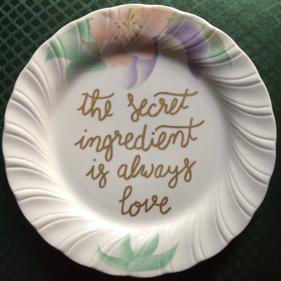 The Secret Ingredient Is Always Love Kitchen Decorative Plate Etsy