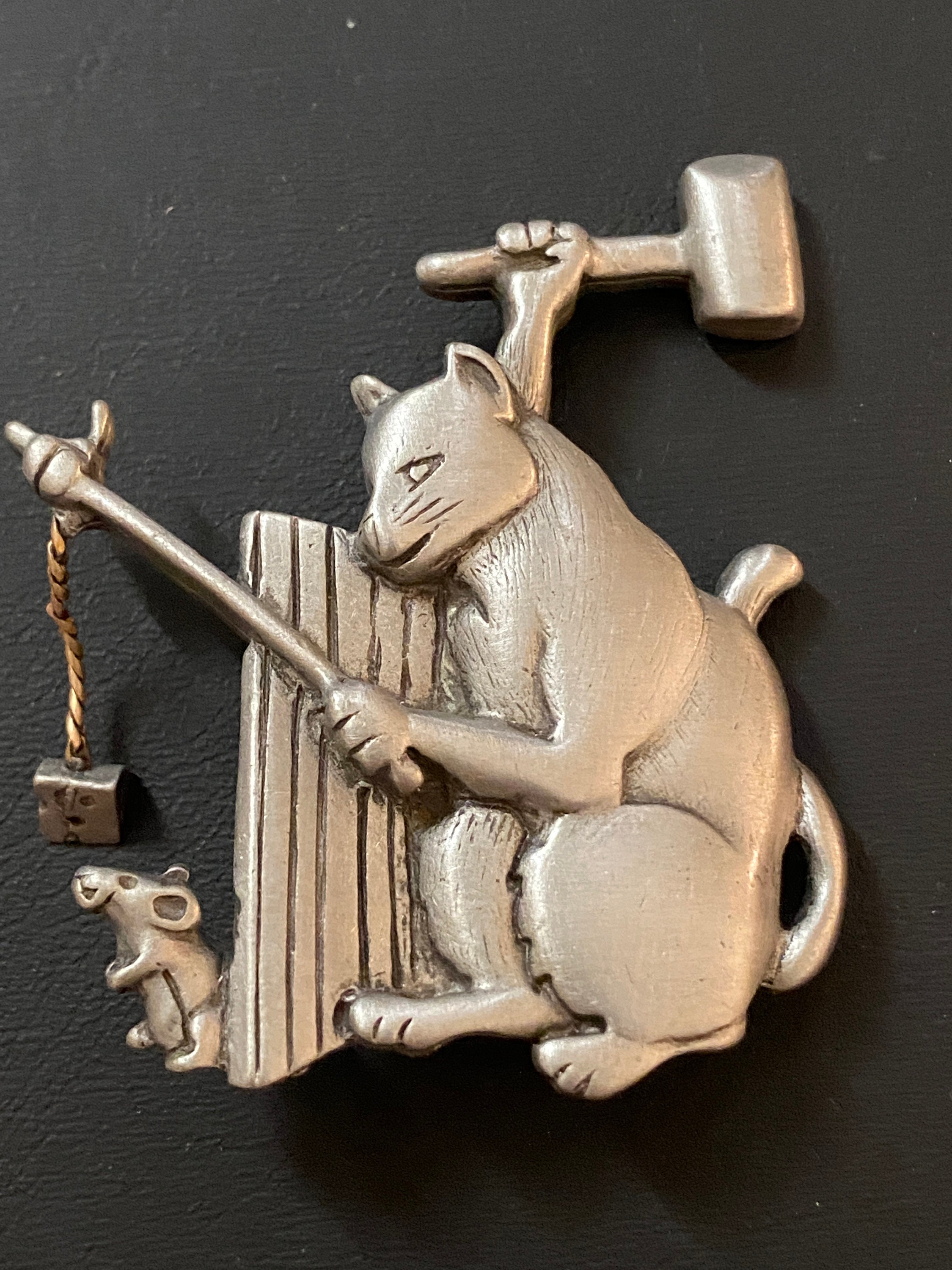 Jj pewter cat brooch - Etsy 日本