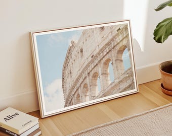 Lámina del Coliseo - Fotografía de Roma, foto de Italia enmarcada de gran tamaño