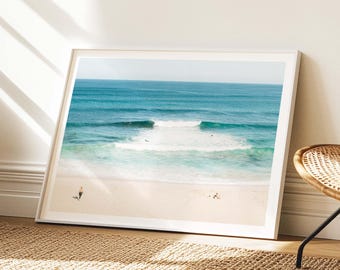 Ocean Print - Framed Surf Photography, Extra Large Beach Wall Art
