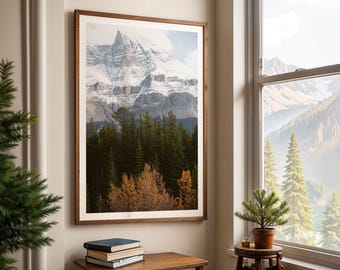 Mountain Print - Rocky Mountains Photography, Canada, Extra Large Framed Wall Art