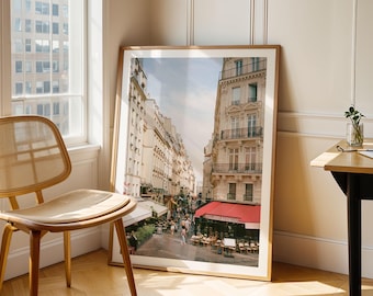 Paris Cafe Print - French Cafe Photography, Extra Large Framed Photo