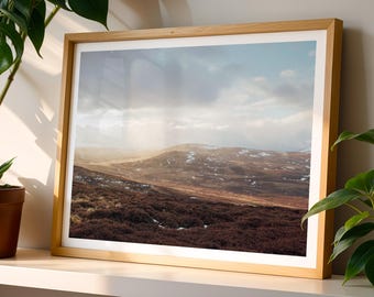 Schottland-Druck – Fotografie der schottischen Highlands, extra großes gerahmtes Landschaftsfoto