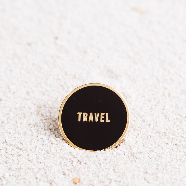 Travel Enamel Pin - Black