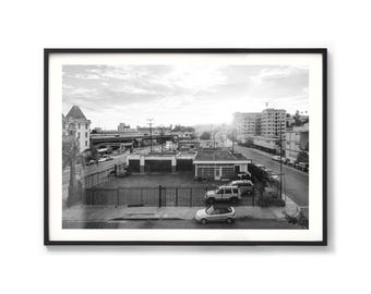 Los Angeles Print - Black and White Hollywood Photography, LA Wall Art, California Extra Large Framed Photo