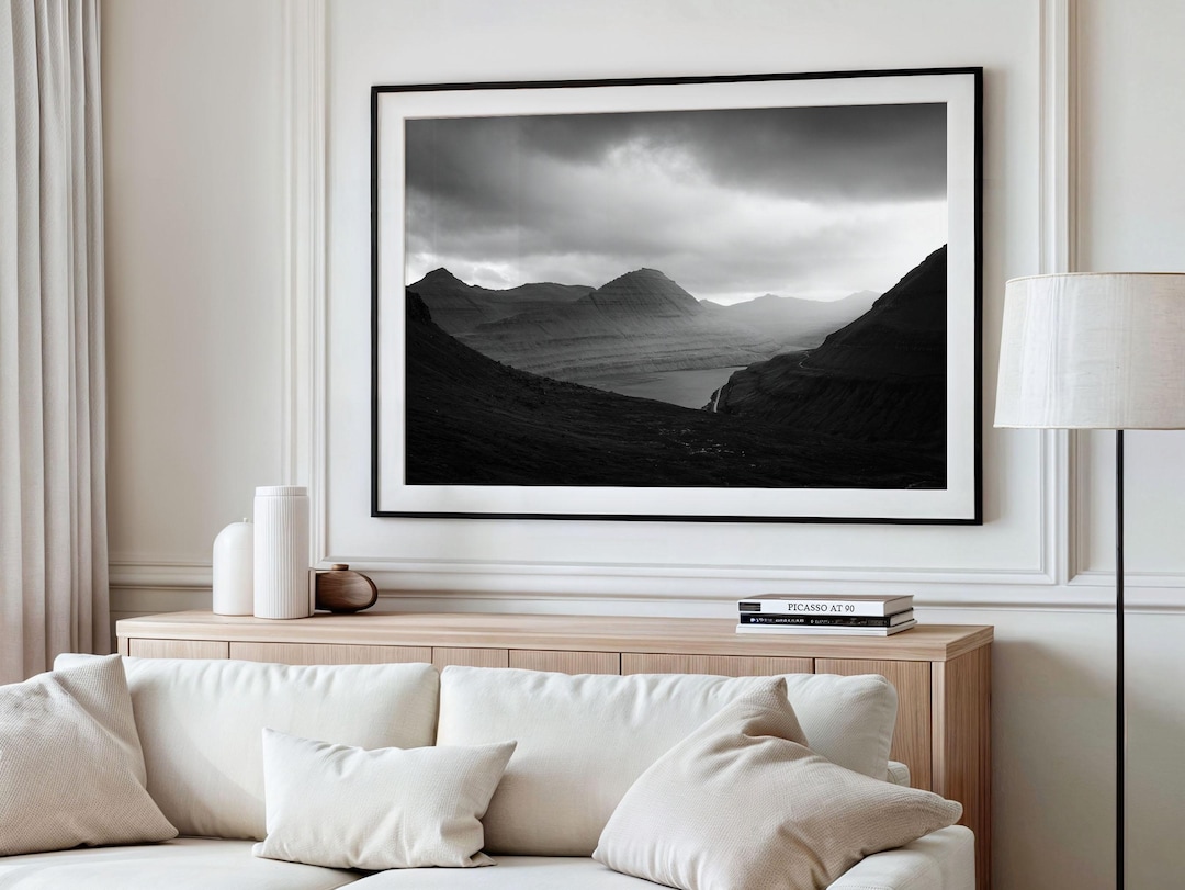 Mountain Print - Black & White Landscape Photography, Extra Large ...