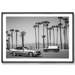 Los Angeles Print - Black and White Venice Beach Photography, Extra Large Framed California Photo