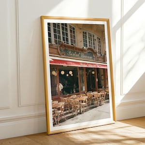 Stampa di un caffè francese - Fotografia di Parigi, foto incorniciata extra large