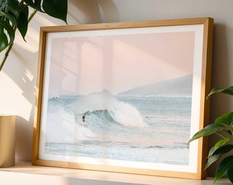 Ocean Print - Surf Photography, Extra Large Framed Beach Photo, Coastal Decor