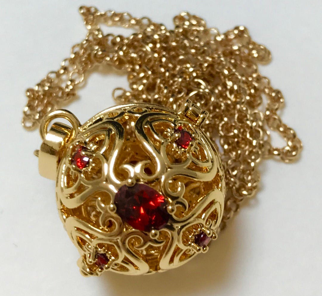 Aromatherapy Gold Plated Necklace Real Cubic Zirconia and Etsy