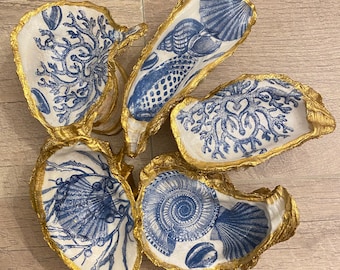 Porta-joias em formato de concha de ostra, organizador de joias, porta-alianças para casamento na praia, porta-alianças fofo para casamento, porta-alianças de coral, lembrancinhas para chá de panela.