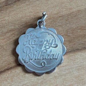 Sterling Silver Happy Birthday Charm