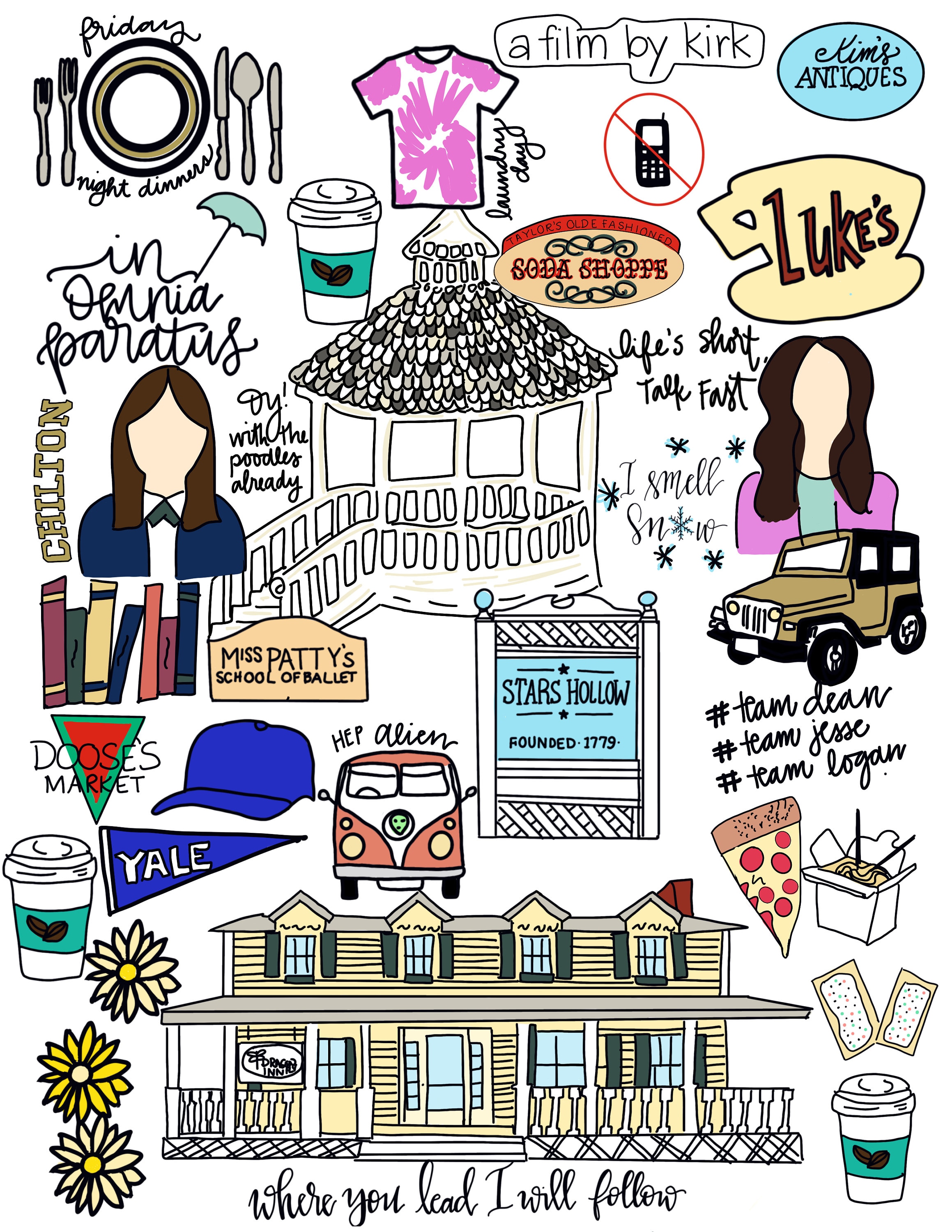 Gilmore Girls Inspired Digital Print Etsy