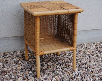 Vintage rattan side table