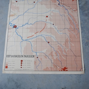 Mappa della scuola Rossignol è bacino parigino e media vintage Loire