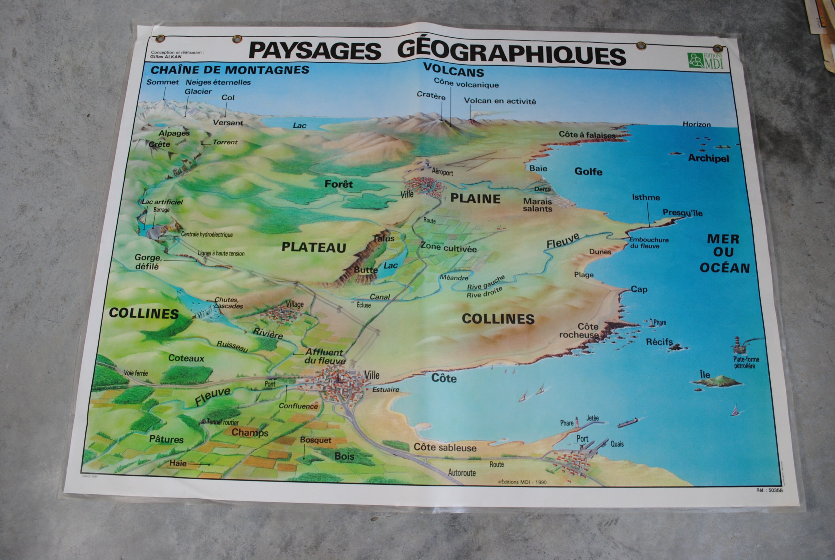Carte Scolaire Paysages Géographiques