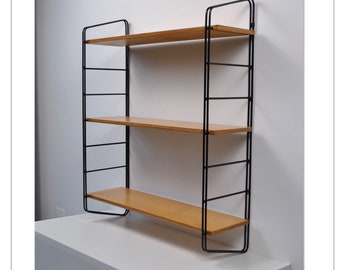 Vintage 1970s String-style 3-shelf wall shelf