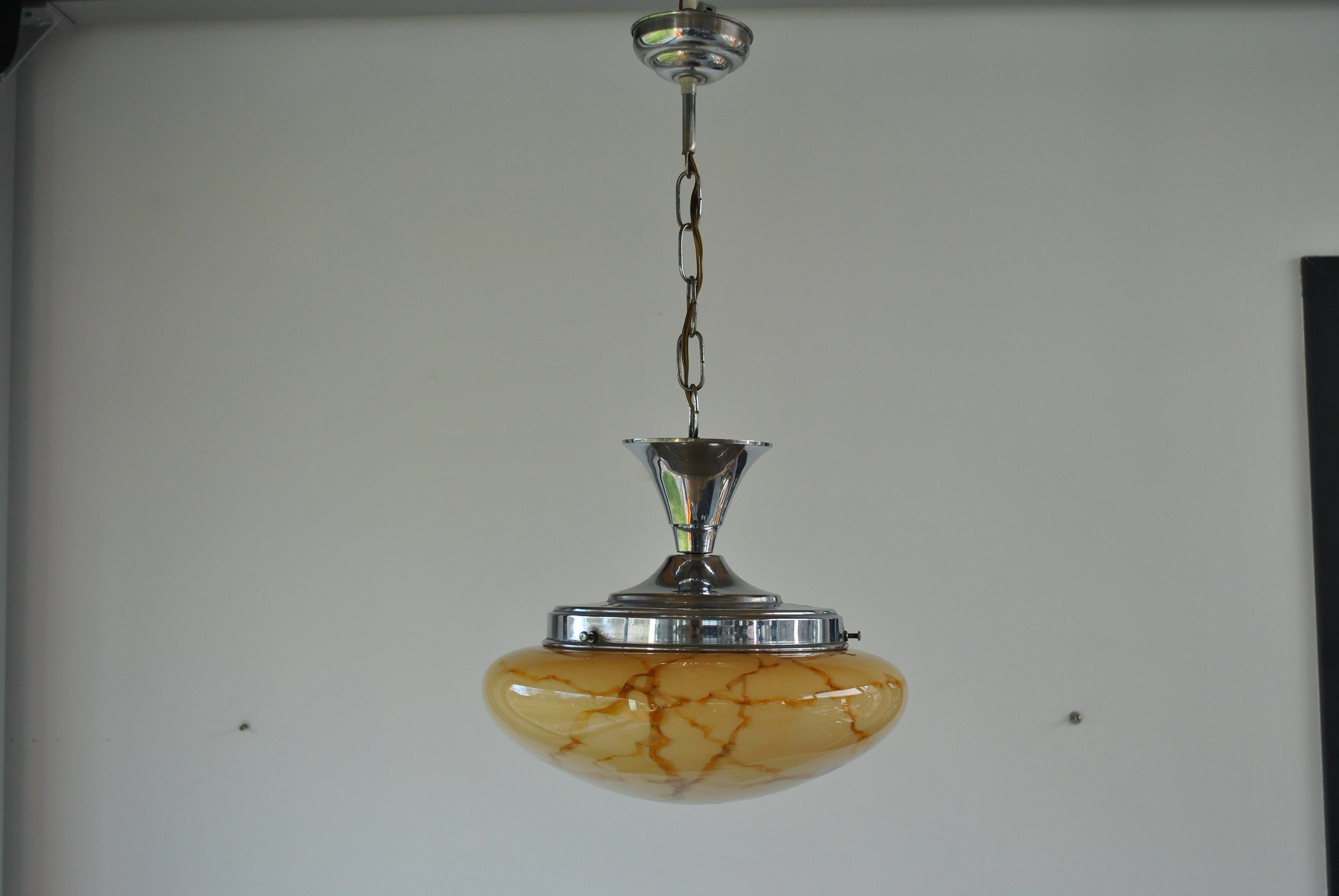 Suspension Vintage en Verre 1960