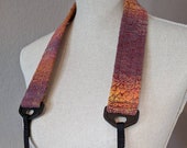 Handwoven Baja Sunset Crackle Weave Camera Strap
