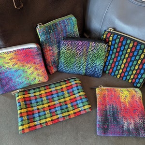 Bolsa com zíper tecida à mão Rainbows ou porta-moedas para organizar tudo