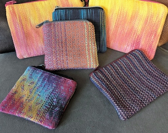 Rainbows Handwoven Zipper Pouch or Coin Purse to Organize It All