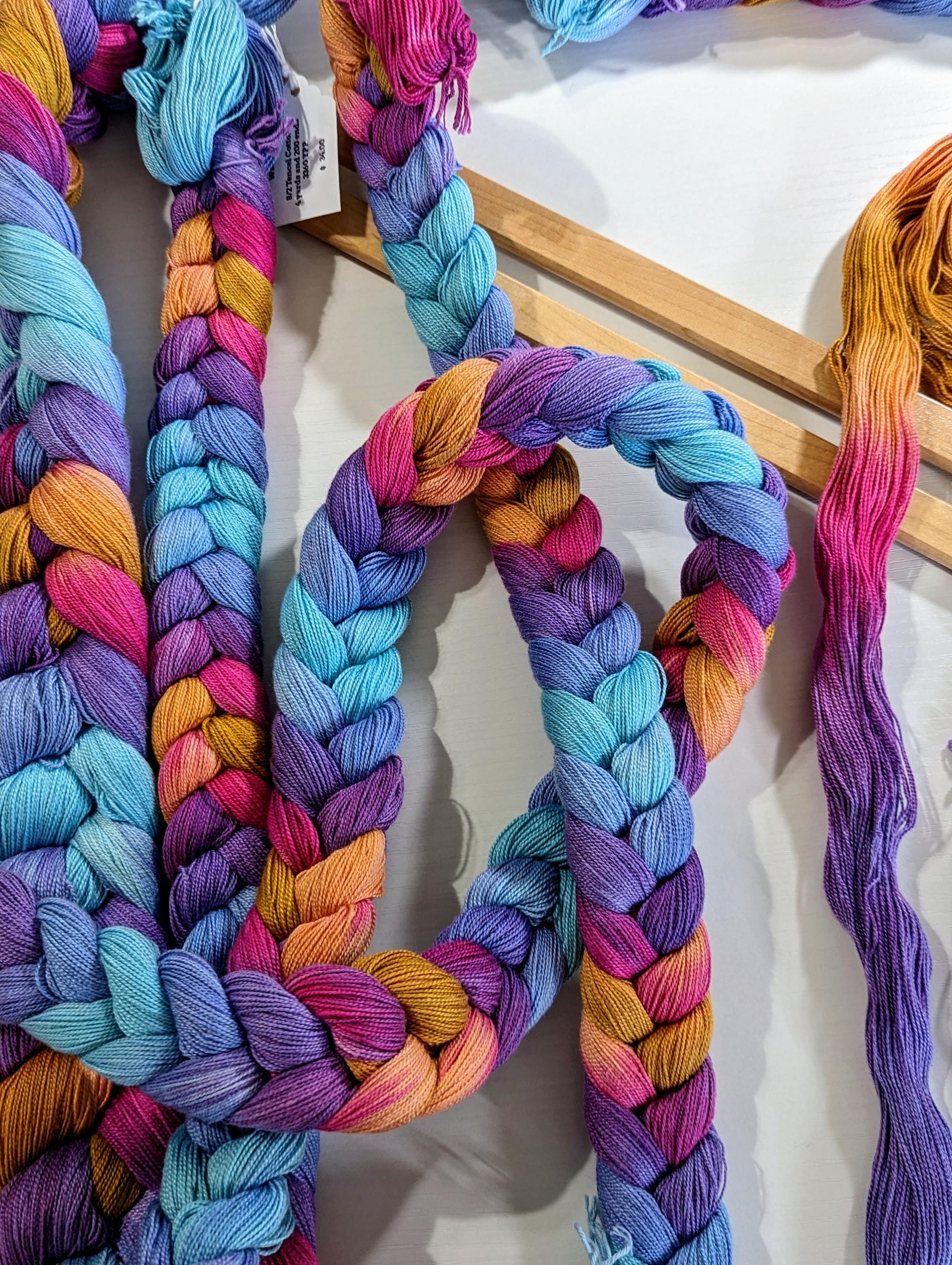 Sunrise Tencel Cotton Premeasured Hand Dyed Warp, Ready to Weave 8/2 ne Tencel Cotton Warp