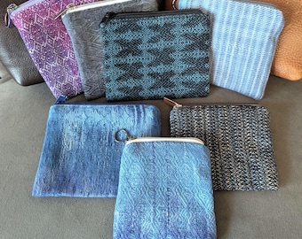 Cool Color Options Handwoven Zipper Pouch or Coin Purse to Organize It All