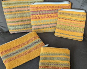Cute Cottage Handwoven Zipper Pouch or Coin Purse to Organize It All