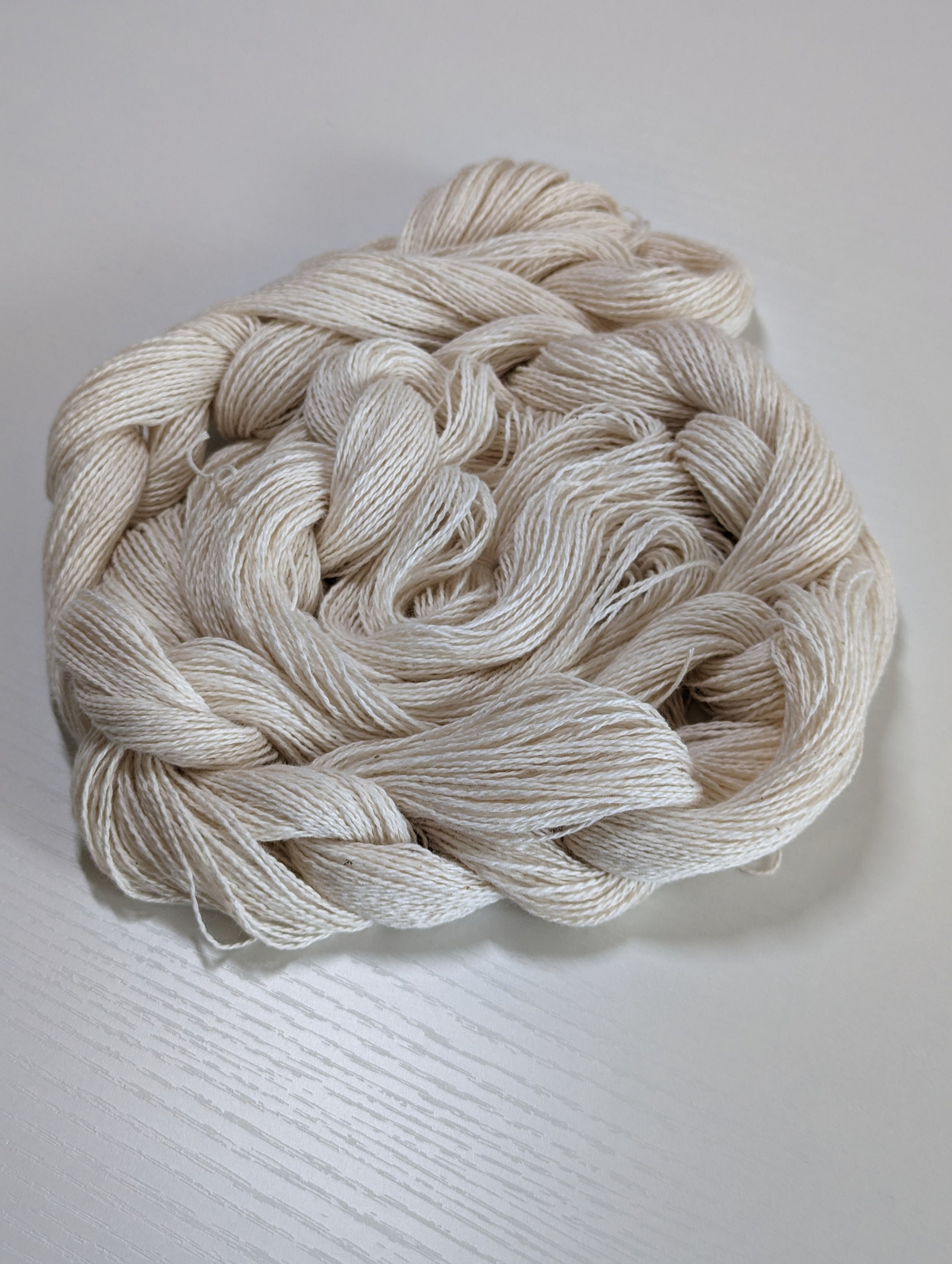 Natural 6/2 Ring Spun Cotton Yarn Premeasured Undyed Warp