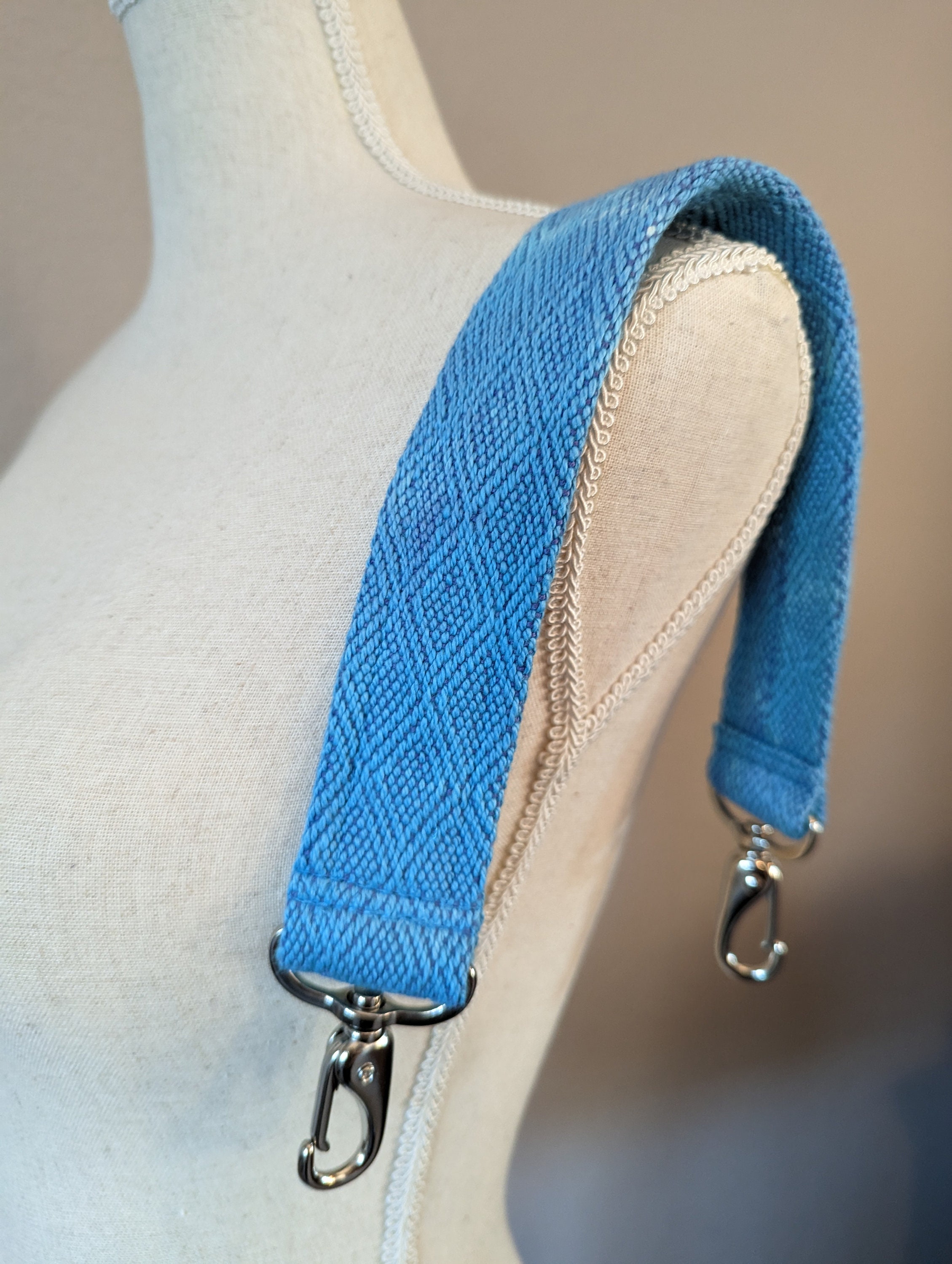 light blue leather adjustable bag strap crossbody bag strap shoulder bag  strap