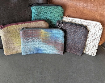 Earth Tones Handwoven Zipper Pouch or Coin Purse to Organize It All