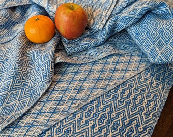 Blues Handwoven Tea Towel | Handwoven Hand Towel | Mother's Day, Housewarming, or Wedding Gift