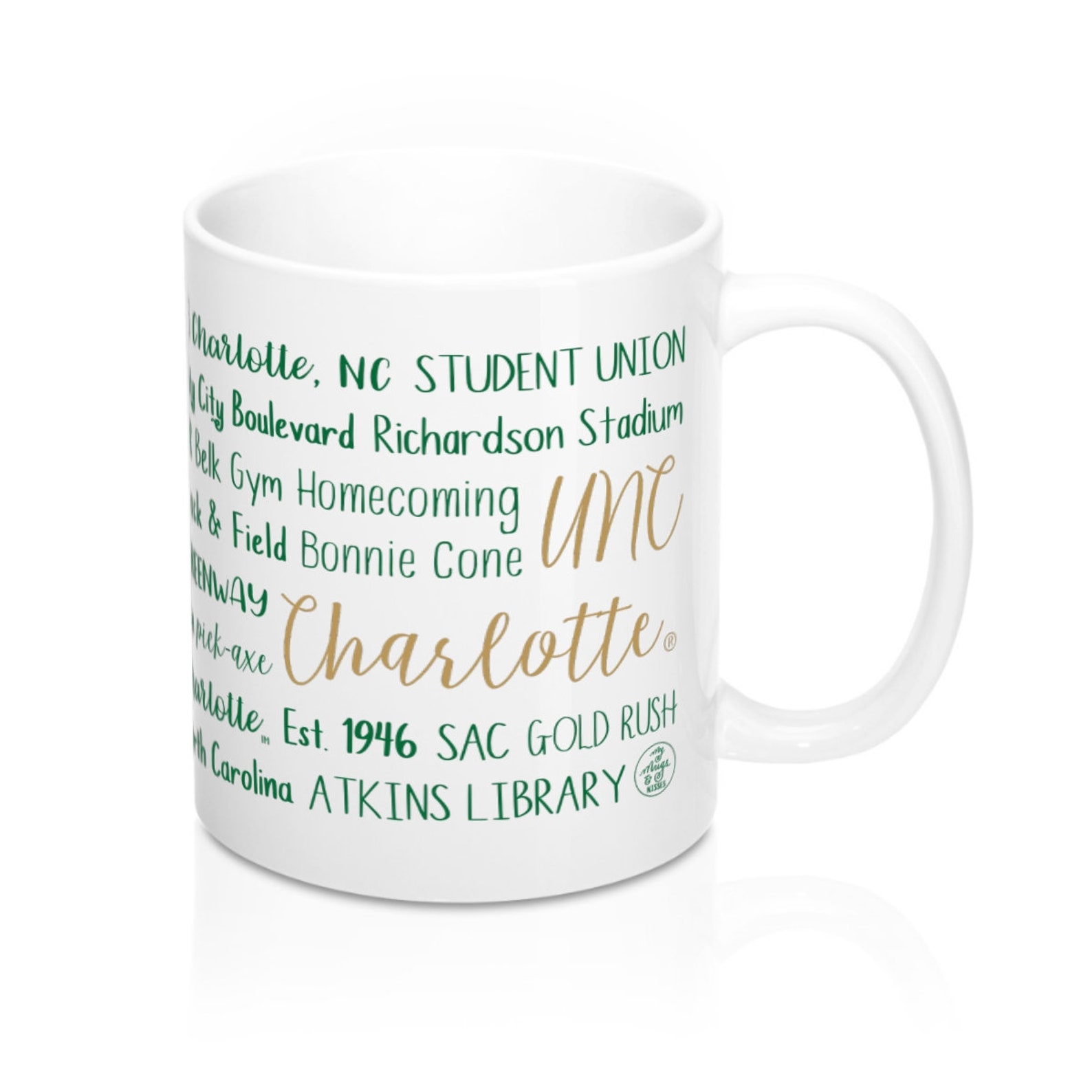 UNC Charlotte Mug UNC Charlotte North Carolina Coffee Etsy