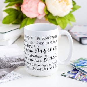 Virginia Beach, VA Mug | Coffee Mug | Virginia Beach | Virginia Beach, VA | VA | Virginia | Virginia Beach Gift | Virginia Gift | City Mug