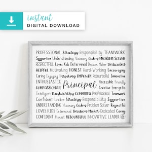 Personalized Principal Printable Download Art | Unique Principal Gift | Custom New Job Gift gift | Custom Corporate Gift gift