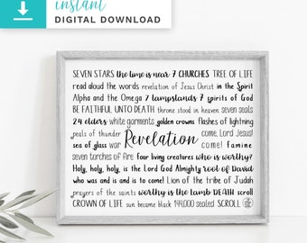 Revelation Digital Download | Printable Art Print | Instant Download | Home Decor | Custom Print | Custom Gift | Revelation | Scripture Gift