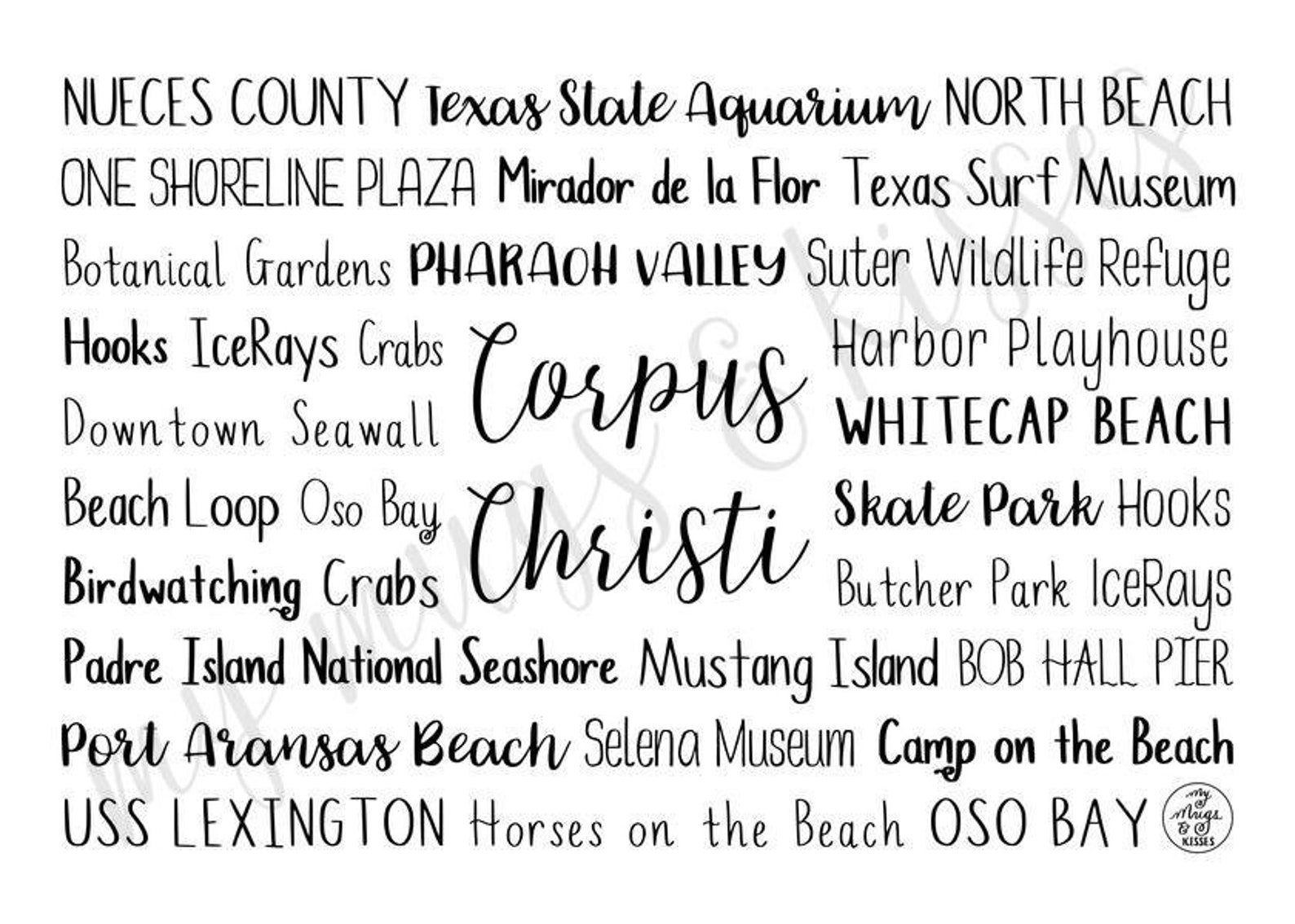 Corpus Christi TX Digital Download Corpus Christi TX - Etsy