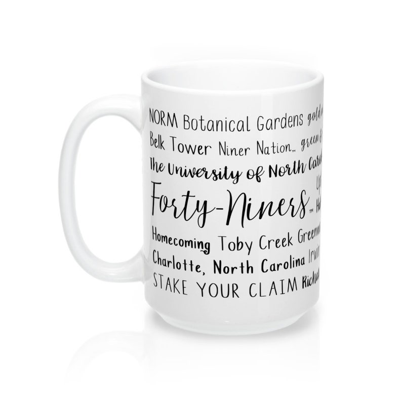 UNC Charlotte Mug UNC Charlotte North Carolina Coffee Etsy