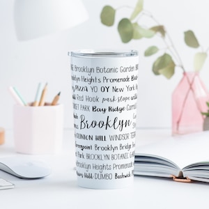 Brooklyn, NY Tumbler | Custom Tumbler | Custom Mug | Personalized Mug | Personalized Gift | Insulated | Stainless Steel | New York City