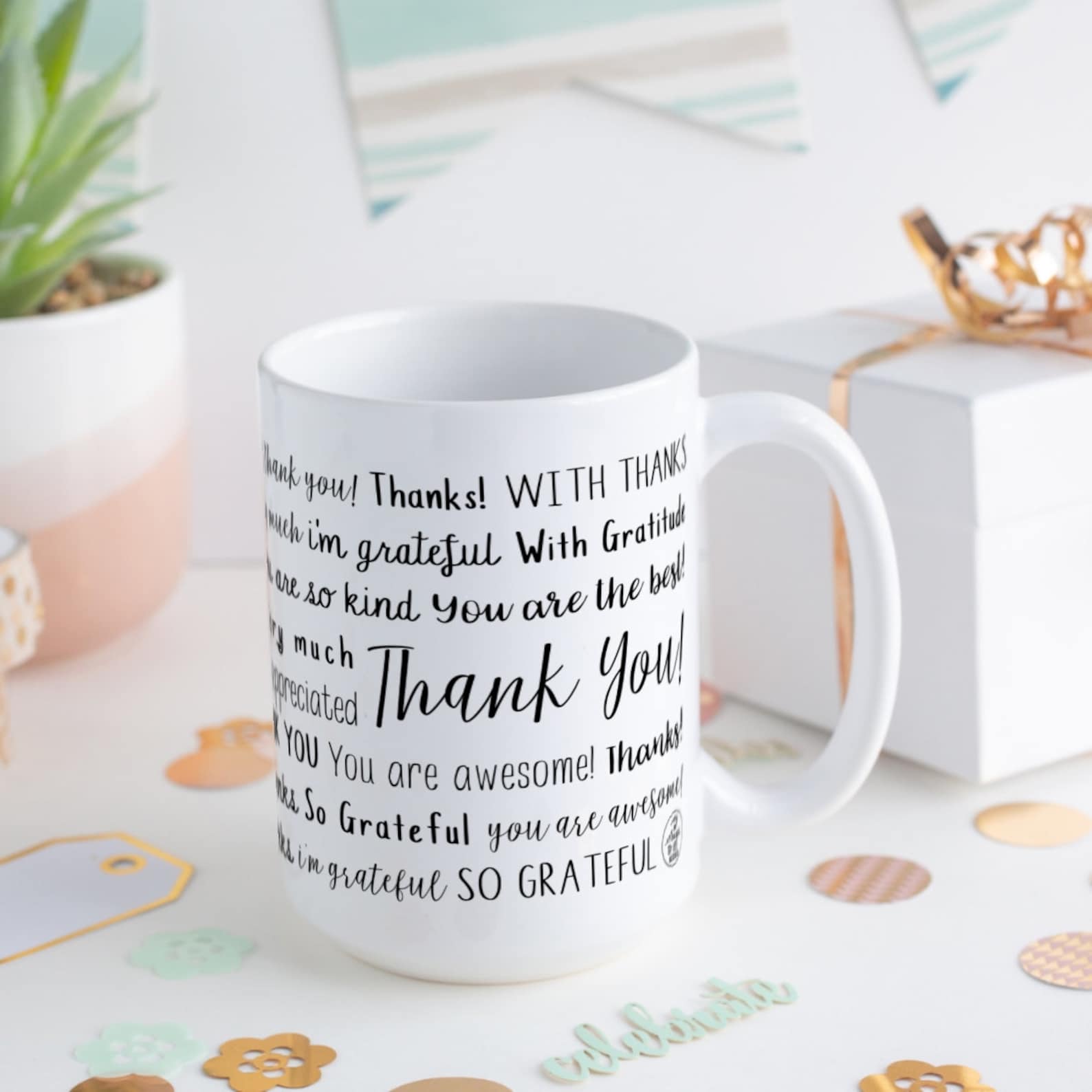 Thank You Mug Thank You Gift Coffee Mug Custom Mug Etsy