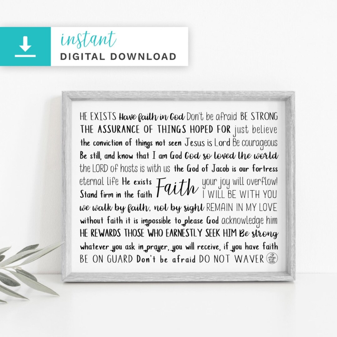 Faith Digital Download | Digital Download Print | Printable Art Print ...